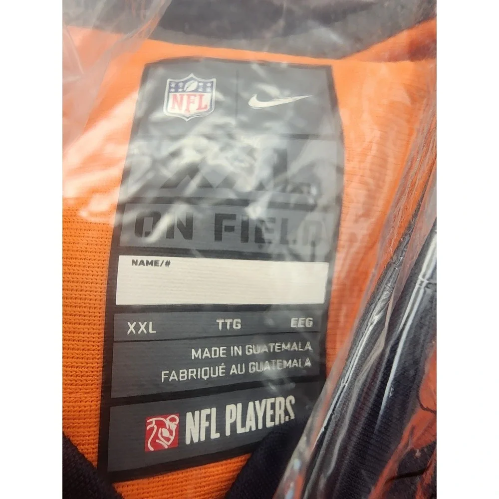 NEW! Russell Wilson #3 Denver Broncos On-Field Game NFL NIKE Jersey Orange XXL